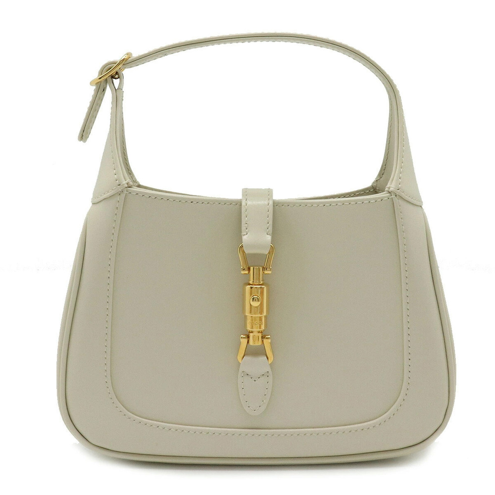 Gucci Jackie Hobo Handbag Shoulder Leather Ivory White